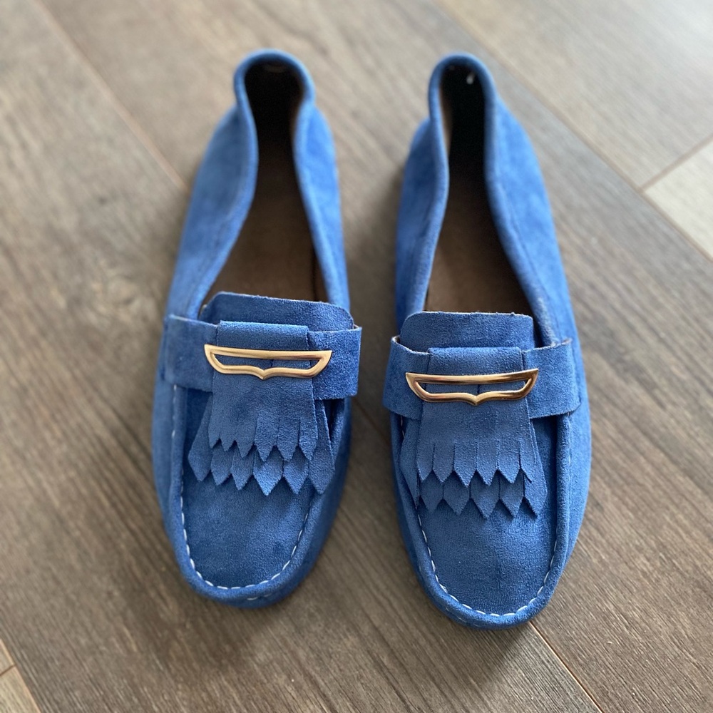 BLUE LOAFERS FLATS SLIPON